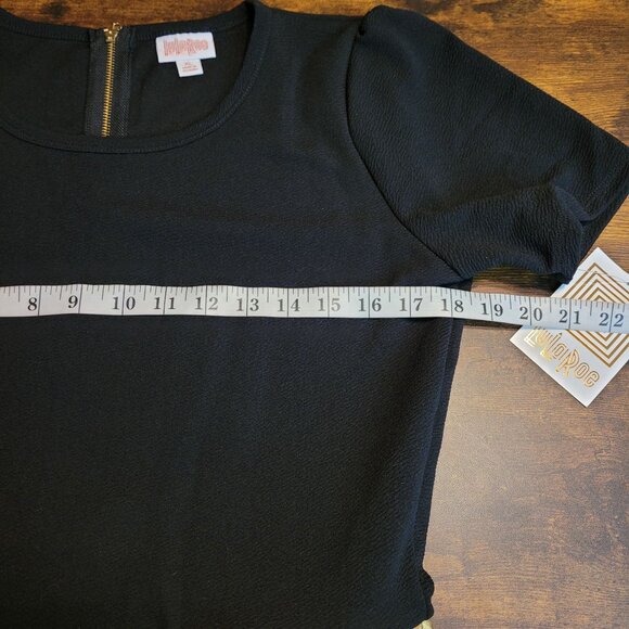 Lularoe Amelia Dress Elegant Collection XL Gold Metallic Black Pockets NWT - Picture 6 of 8